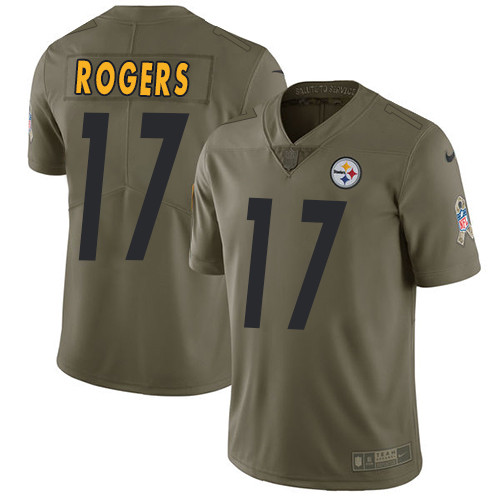  Steelers 17 Eli Rogersi Olive Salute To Service Limited Jersey