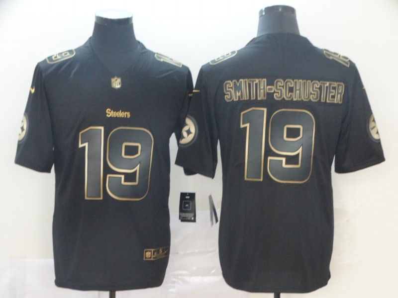 Nike Steelers 19 JuJu Smith Schuster Black Gold Vapor Untouchable Limited Jersey