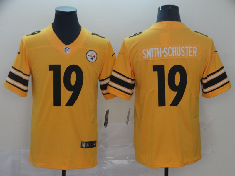 Nike Steelers 19 JuJu Smith Schuster Gold Inverted Legend Limited Jersey