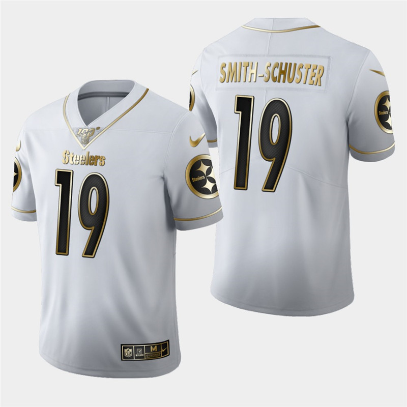 Nike Steelers 19 JuJu Smith Schuster White 100th Season Vapor Untouchable Limited Jersey