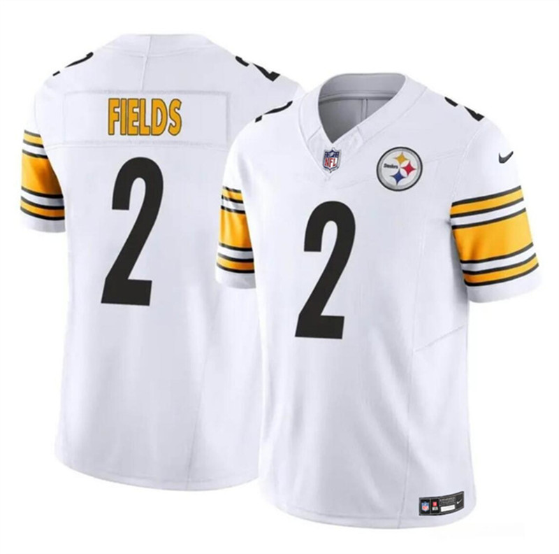 Nike Steelers 2 Justin Fields White Vapor Untouchable Limited Jersey