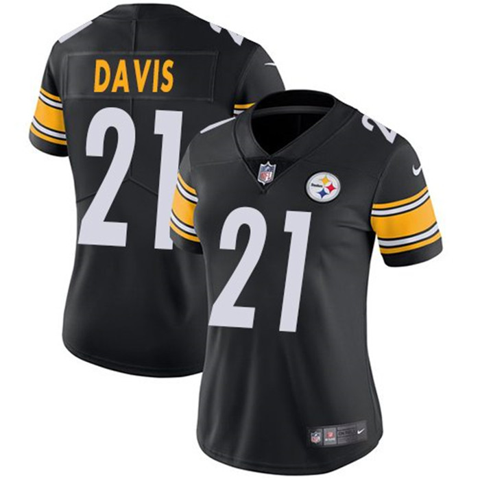  Steelers 21 Sean Davis Black Women Vapor Untouchable Limited Jersey