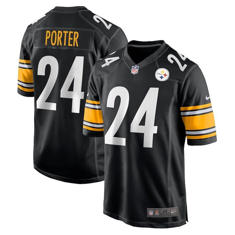 Nike Steelers 24 Joey Porter Jr Black 2023 NFL Draft Vapor Limited Jersey
