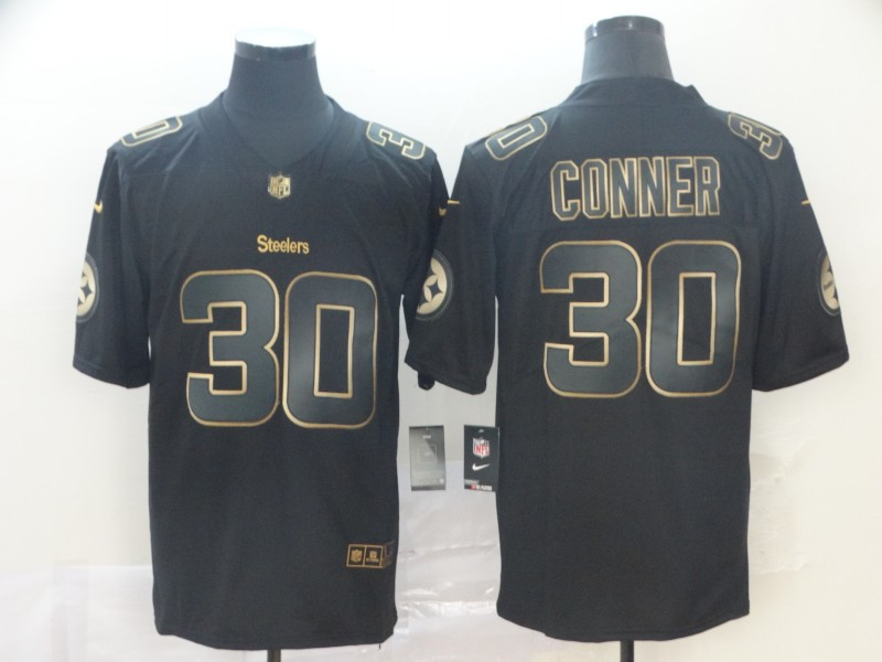 Nike Steelers 30 James Conner Black Gold Vapor Untouchable Limited Jersey