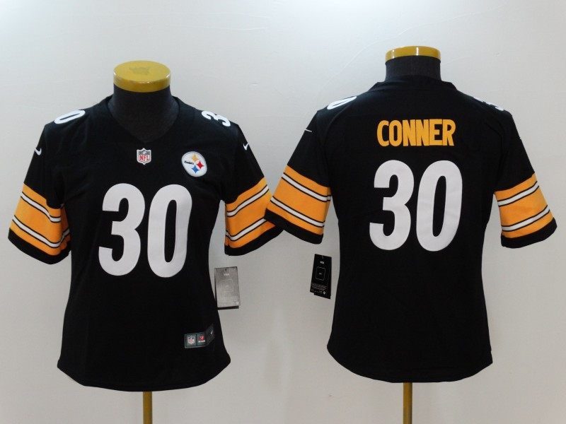  Steelers 30 James Conner Black Women Vapor Untouchable Limited Player Jersey