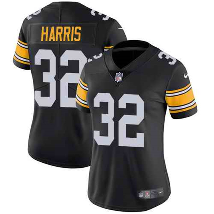  Steelers 32 Franco Harris Black Alternate Women Vapor Untouchable Limited Jersey