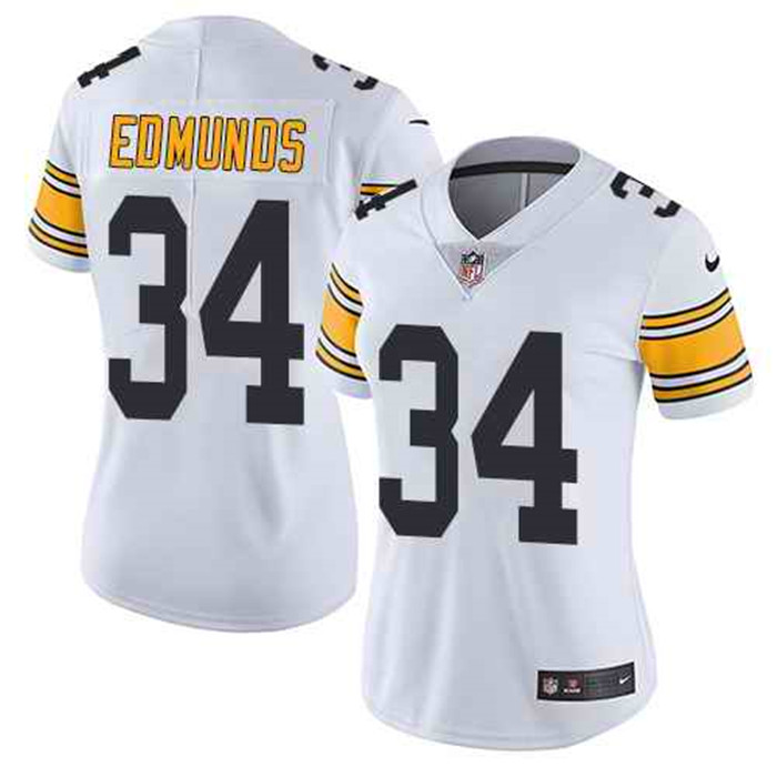  Steelers 34 Terrell Edmunds White Women Vapor Untouchable Limited Jersey