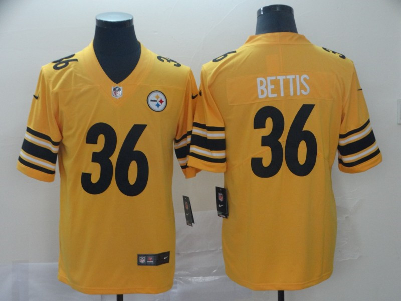 Nike Steelers 36 Jerome Bettis Gold Inverted Legend Limited Jersey
