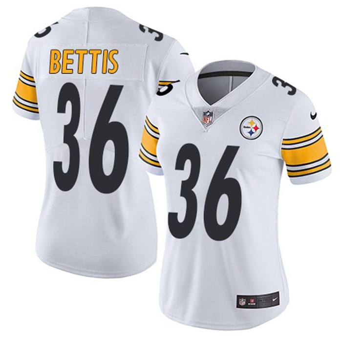  Steelers 36 Jerome Bettis White Women Vapor Untouchable Limited Jersey