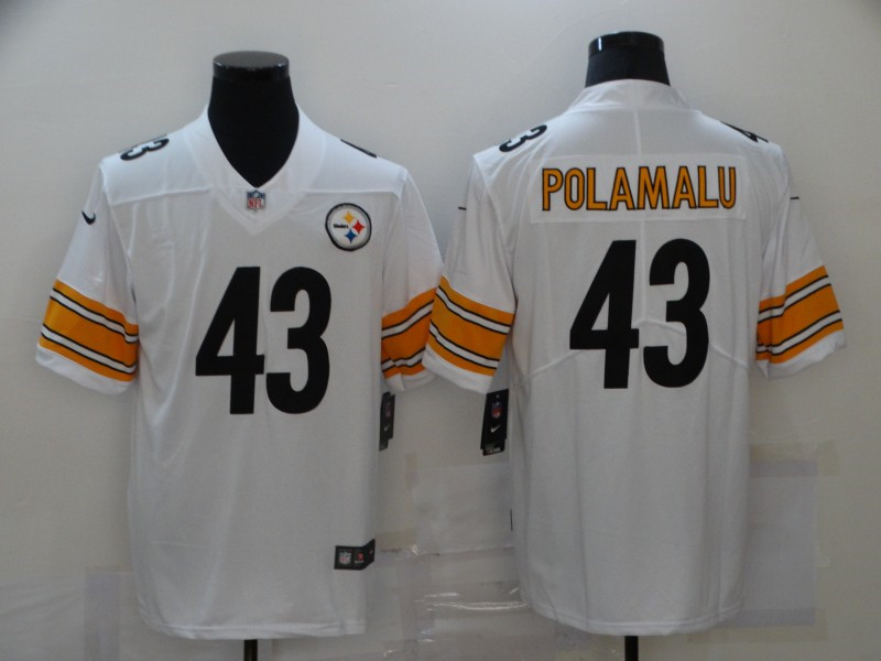 Nike Steelers 43 Troy Polamalu White Vapor Untouchable Limited Jersey