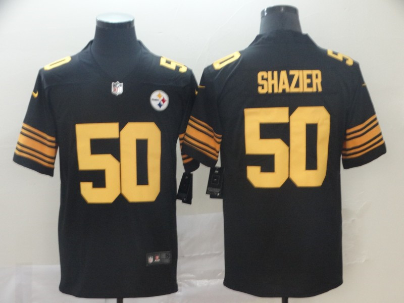 Nike Steelers 50 Ryan Shazier Black Color Rush Limited Jersey