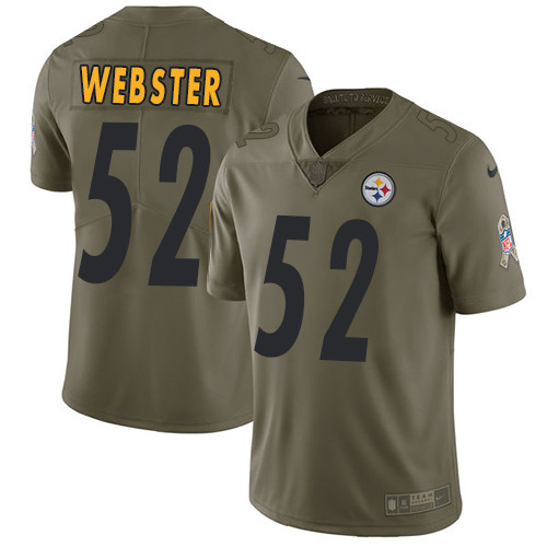  Steelers 52 Mike Websteri Olive Salute To Service Limited Jersey