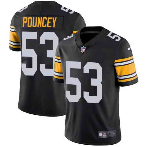  Steelers 53 Maurkice Pouncey Black Alternate Vapor Untouchable Limited Jersey