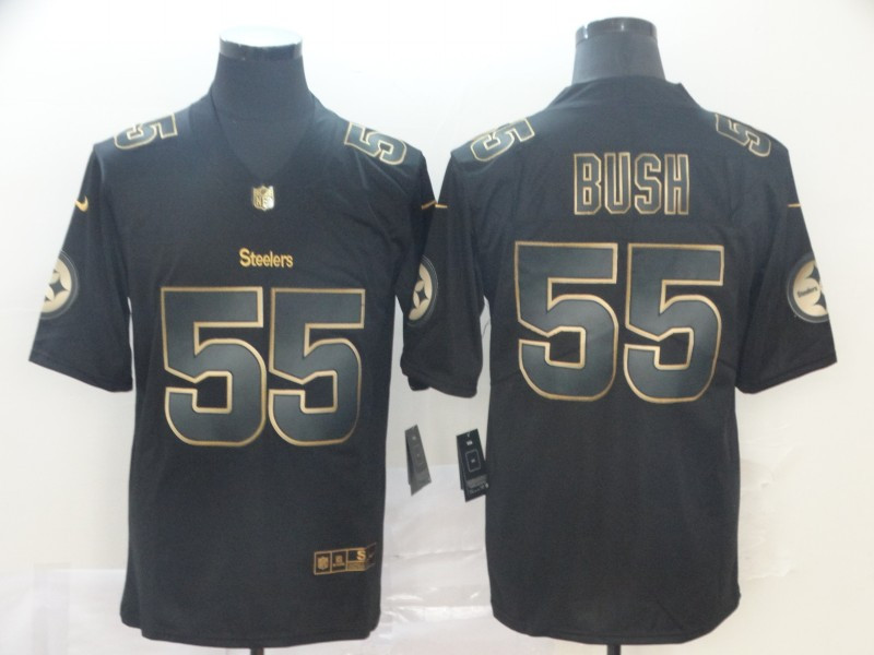 Nike Steelers 55 Devin Bush Black Gold Vapor Untouchable Limited Jersey