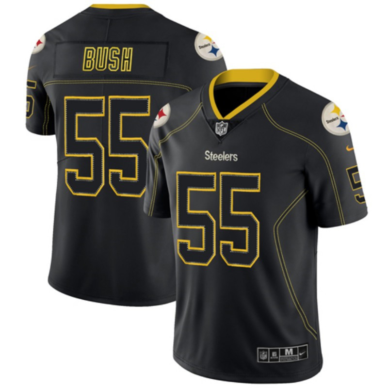 Nike Steelers 55 Devin Bush Black Shadow Legend Limited Jersey