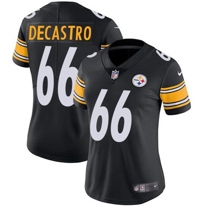  Steelers 66 David DeCastro Black Women Vapor Untouchable Limited Jersey