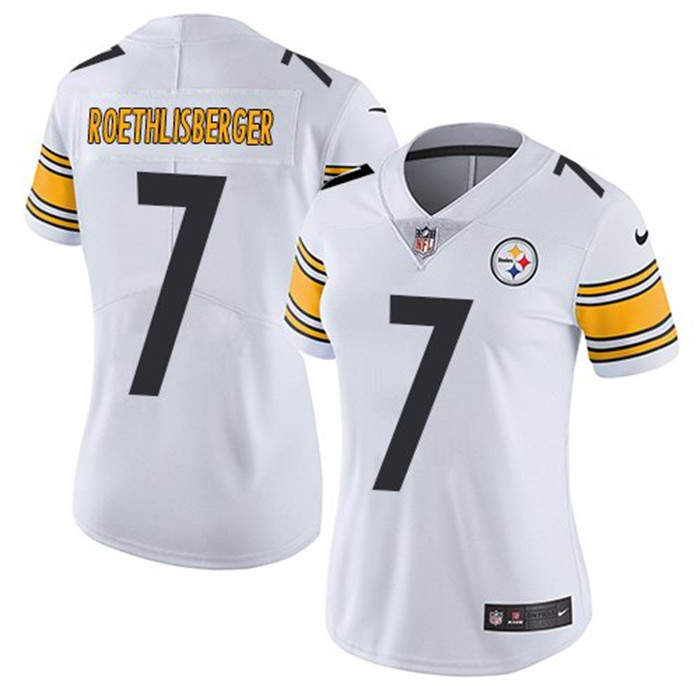  Steelers 7 Ben Roethlisberger White Women Vapor Untouchable Limited Jersey