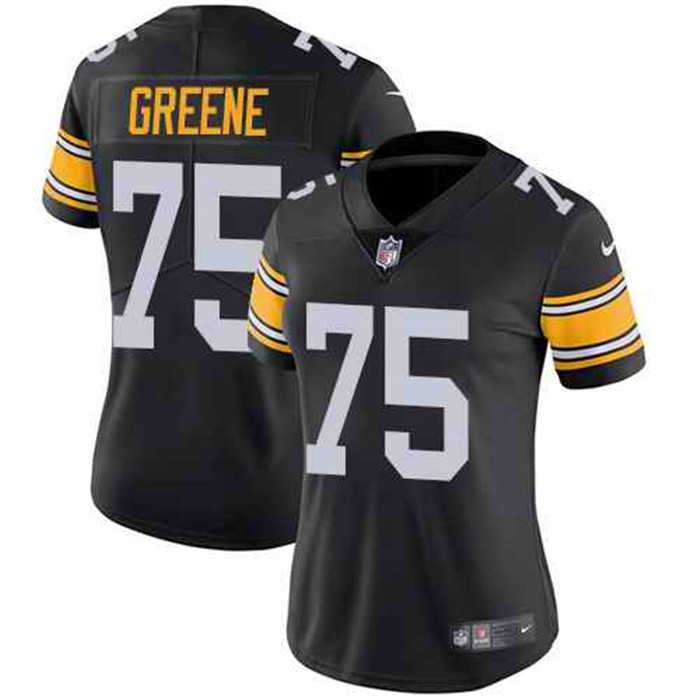  Steelers 75 Joe Greene Black Alternate Women Vapor Untouchable Limited Jersey