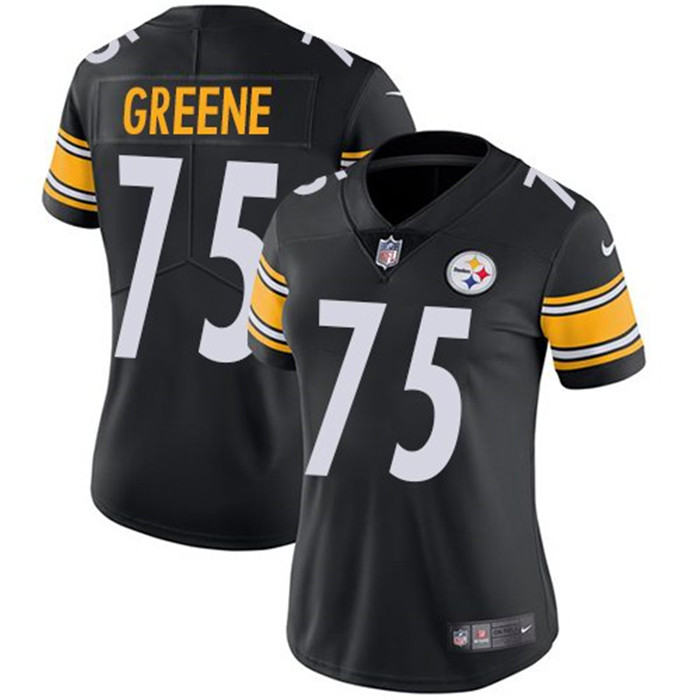  Steelers 75 Joe Greene Black Women Vapor Untouchable Limited Jersey