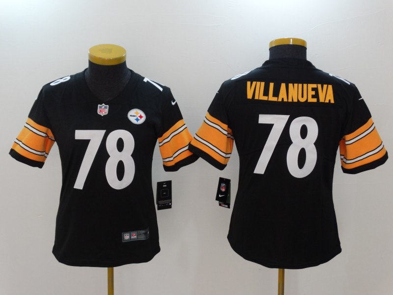  Steelers 78 Alejandro Villanueva Black Women Vapor Untouchable Player Limited Jersey