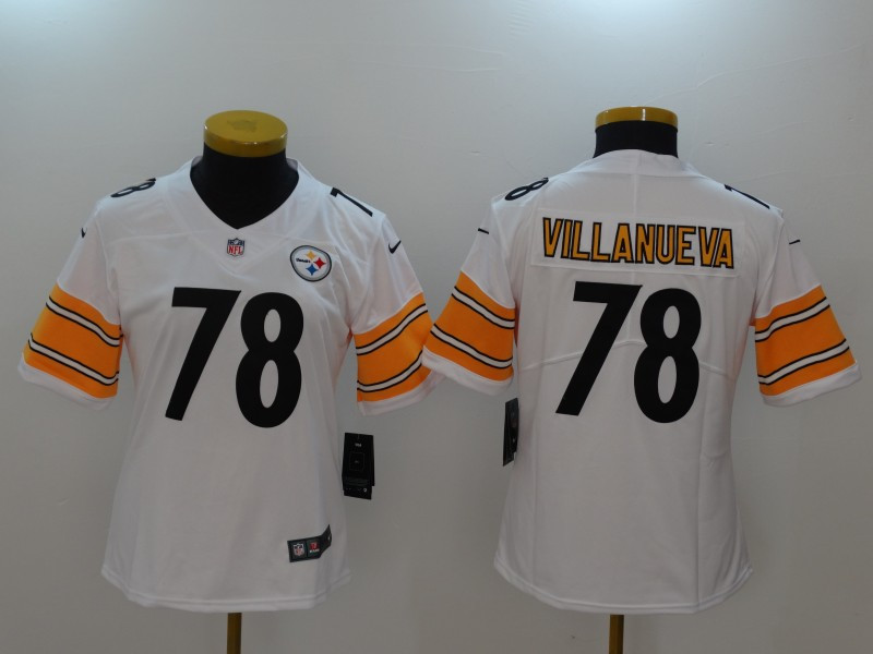  Steelers 78 Alejandro Villanueva White Women Vapor Untouchable Limited Player Jersey