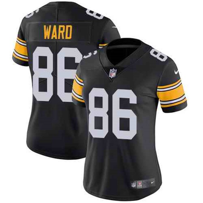  Steelers 86 Hines Ward Black Alternate Women Vapor Untouchable Limited Jersey