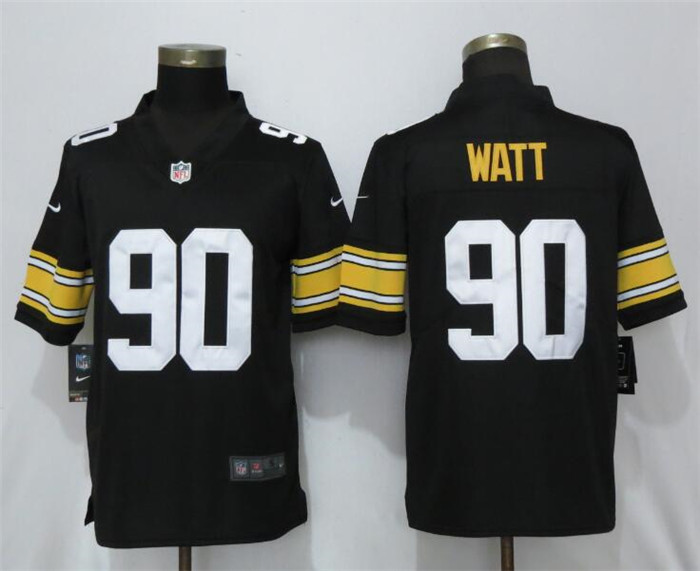  Steelers 90 T.J. Watt Black Alternate Game Jersey