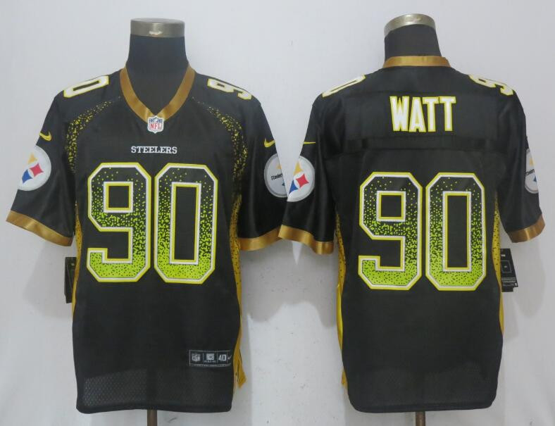  Steelers 90 T.J. Watt Black Drift Fashion Elite Jersey