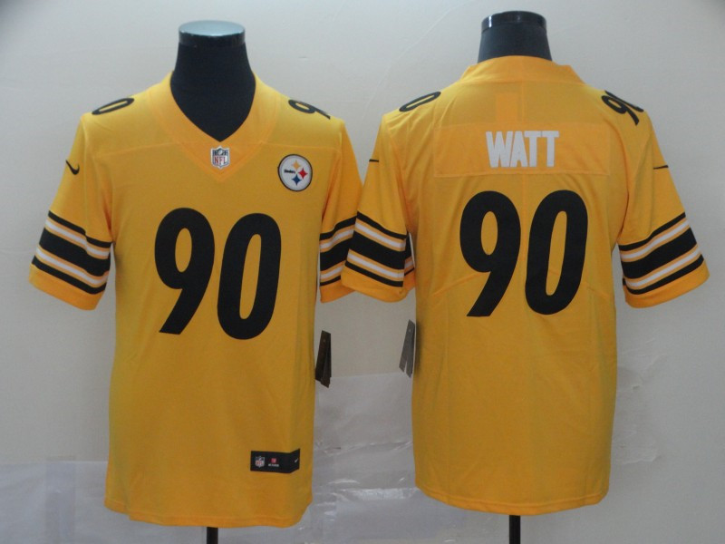Nike Steelers 90 T.J. Watt Gold Inverted Legend Limited Jersey
