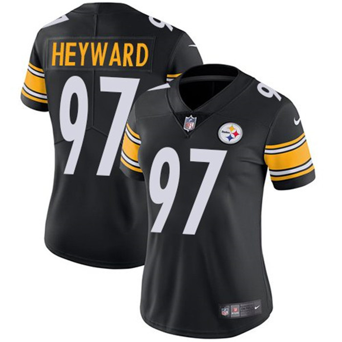  Steelers 97 Cameron Heyward Black Women Vapor Untouchable Limited Jersey