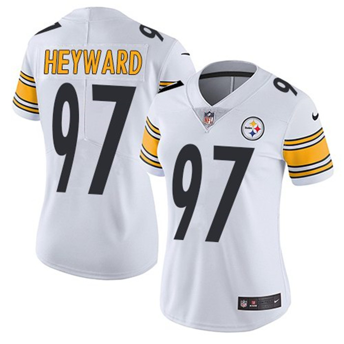  Steelers 97 Cameron Heyward White Women Vapor Untouchable Limited Jersey