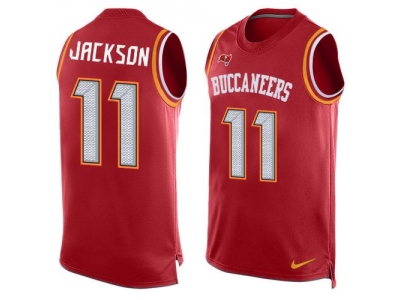  Tampa Bay Buccaneers 11 DeSean Jackson Red Team Color Men Stitched NFL Limited Tank Top Jersey