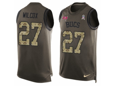  Tampa Bay Buccaneers 27 J J Wilcox Limited Green Salute to Service Tank Top NFL Jersey