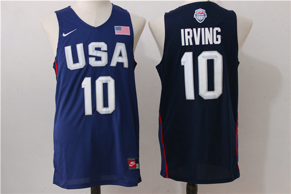  Team USA 10 Kyrie Irving Navy Blue 2016 Dream Team Stitched NBA Jersey
