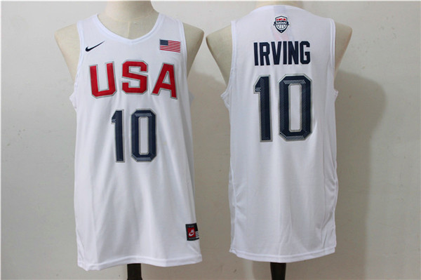  Team USA 10 Kyrie Irving White 2016 Dream Team Stitched NBA Jersey