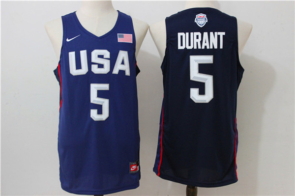  Team USA 5 Kevin Durant Navy Blue 2016 Dream Team Stitched NBA Jersey