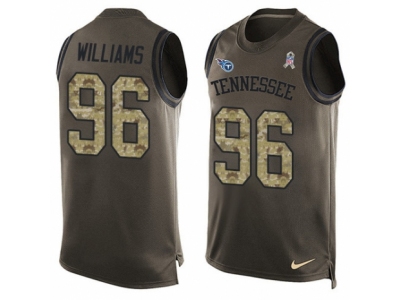  Tennessee Titans 96 Sylvester Williams Limited Green Salute to Service Tank Top NFL Jersey