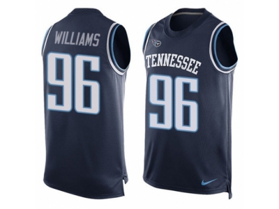  Tennessee Titans 96 Sylvester Williams Limited Navy Blue Player Name Number Tank Top Tank Top NFL Jersey