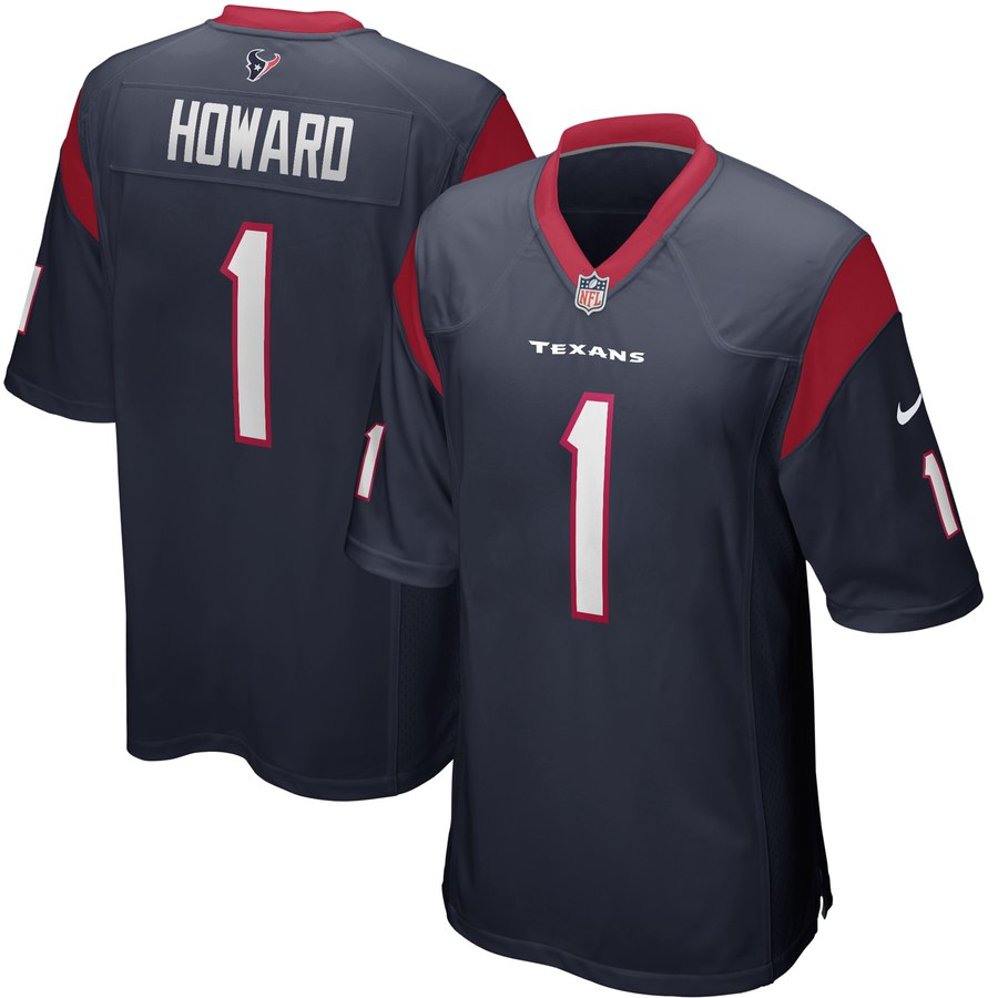 Nike Texans 1 Tytus Howard Navy 2019 NFL Draft First Round Pick Vapor Untouchable Limited Jersey