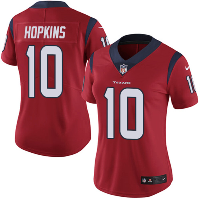  Texans 10 DeAndre Hopkins Red Women Vapor Untouchable Limited Jersey