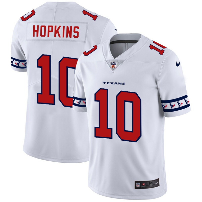 Nike Texans 10 DeAndre Hopkins White Team Logos Fashion Vapor Limited Jersey