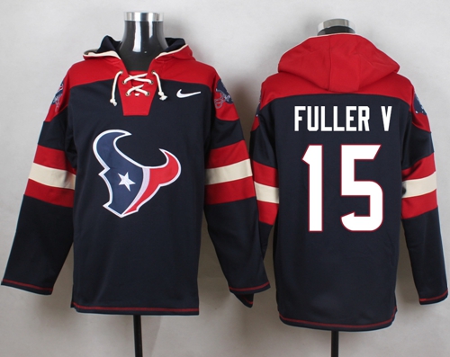  Texans 15 Will Fuller V Navy Blue Player Pullover Hoodie