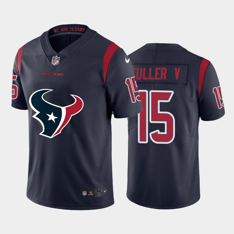 Nike Texans 15 Will Fuller V Navy Team Big Logo Color Rush Limited Jersey