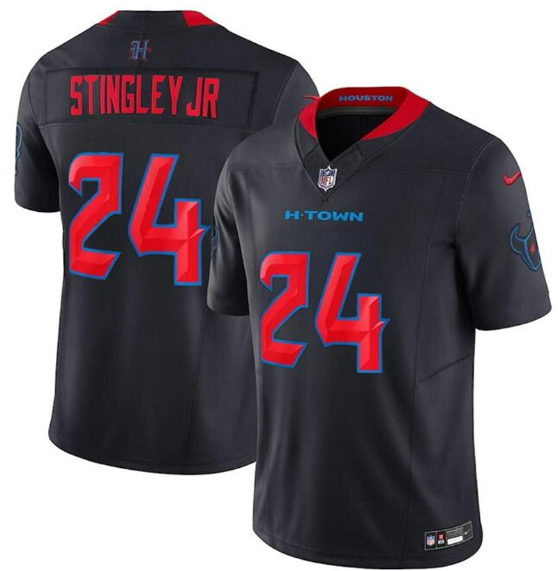 Nike Texans 24 Derek Stingley Jr. Navy 2024 2nd Alternate F.U.S.E. Vapor Limited Jersey