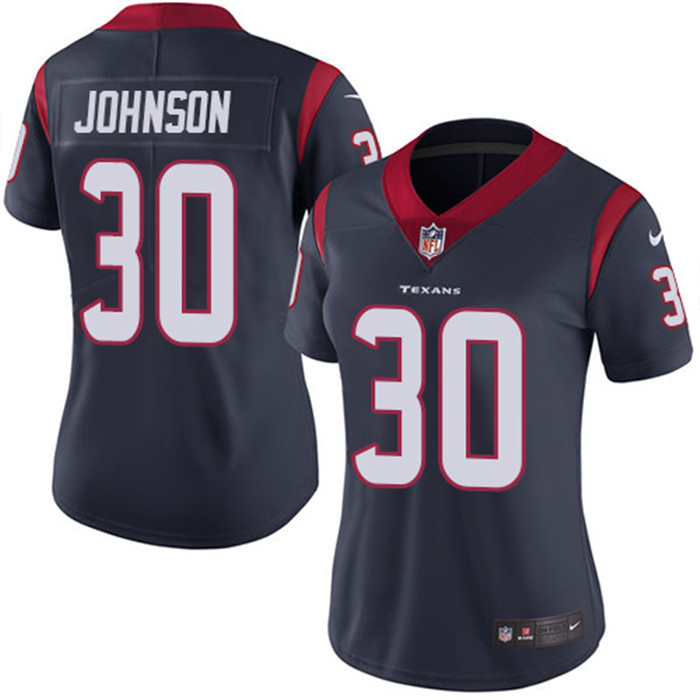  Texans 30 Kevin Johnson Navy Women Vapor Untouchable Limited Jersey