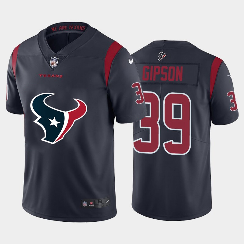 Nike Texans 39 Tashaun Gipson Navy Team Big Logo Color Rush Limited Jersey