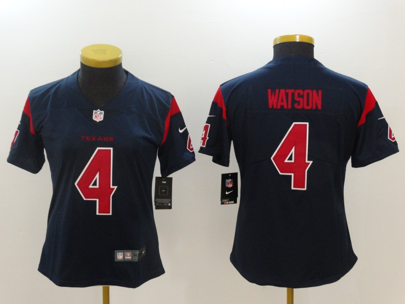  Texans 4 Deshaun Watson Navy Women Color Rush Limited Jersey