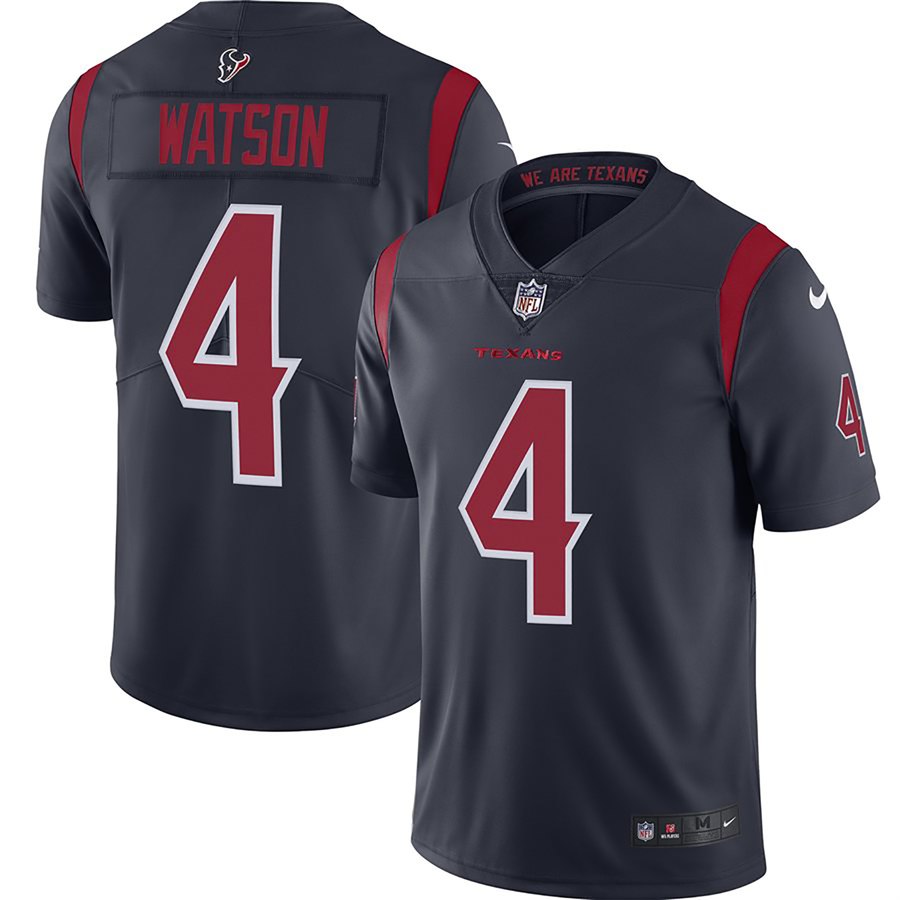 Nike Texans 4 Deshaun Watson Navy Youth New 2019 Color Rush Limited Jersey