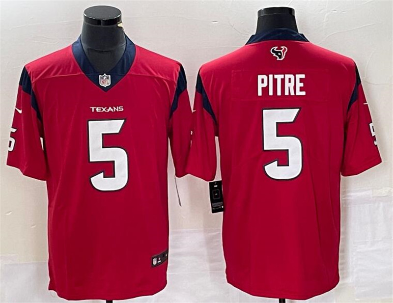 Nike Texans 5 Jalen Pitre Red Vapor Untouchable Limited Jersey