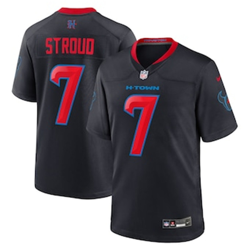 Nike Texans 7 C.J. Stroud Navy 2024 2nd Alternate F.U.S.E. Vapor Limited Jersey